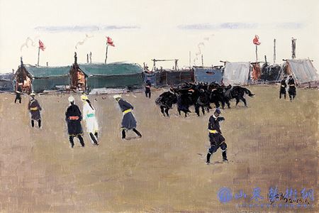 那达慕场处(油画) 妥木斯.jpg 那达慕场处(油画) 妥木斯.jpg