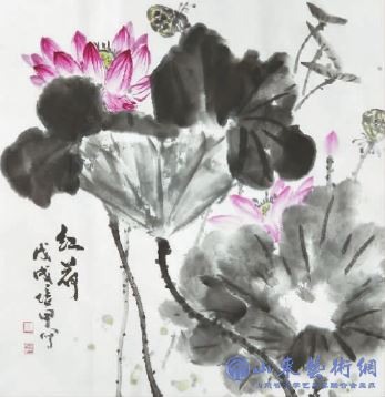 红荷(中国画) 柴培甲.jpg 红荷(中国画) 柴培甲.jpg