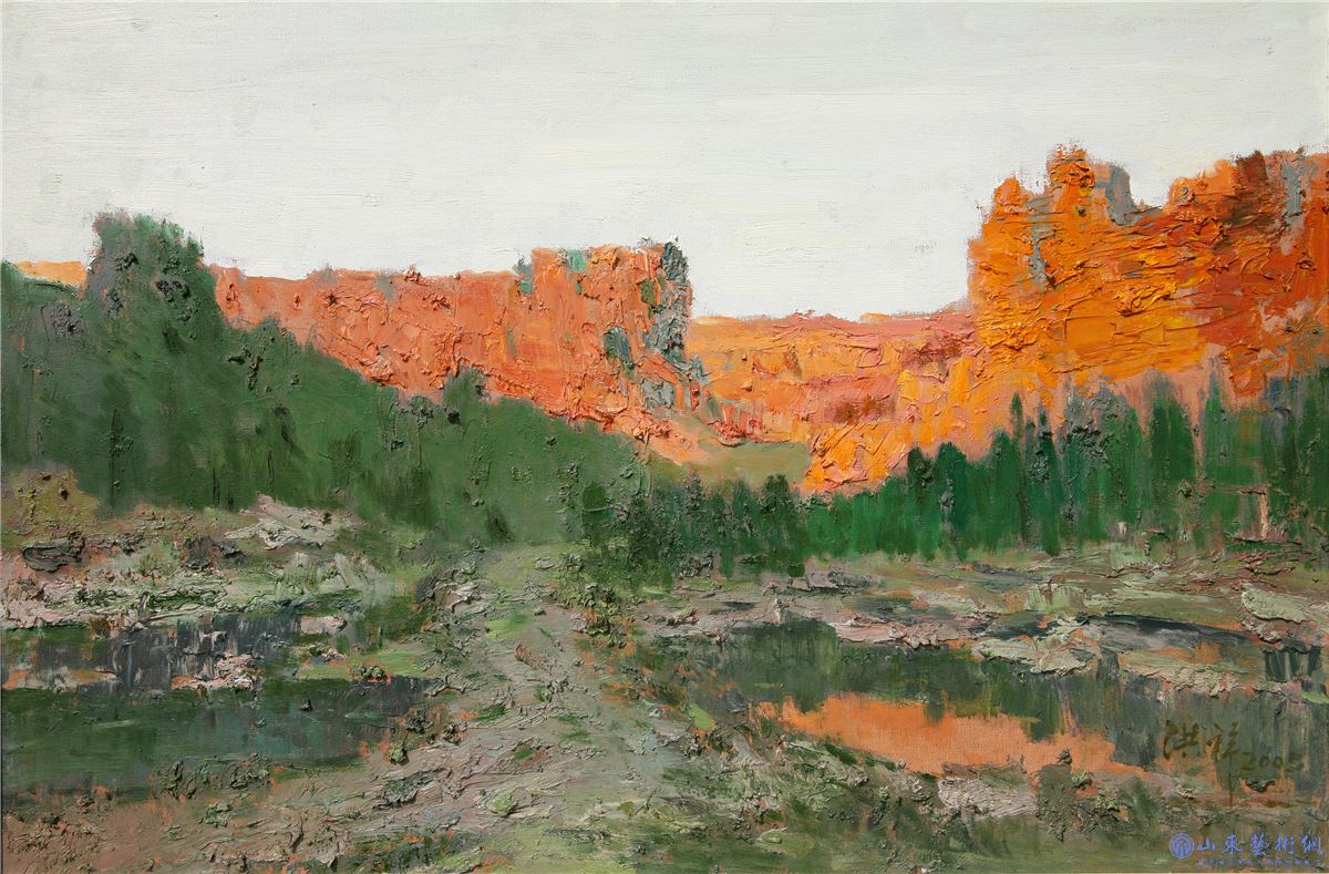 张洪祥 《残阳如血》 61×91cm 布面油画 2005年.jpg 张洪祥 《残阳如血》 61×91cm 布面油画 2005年.jpg