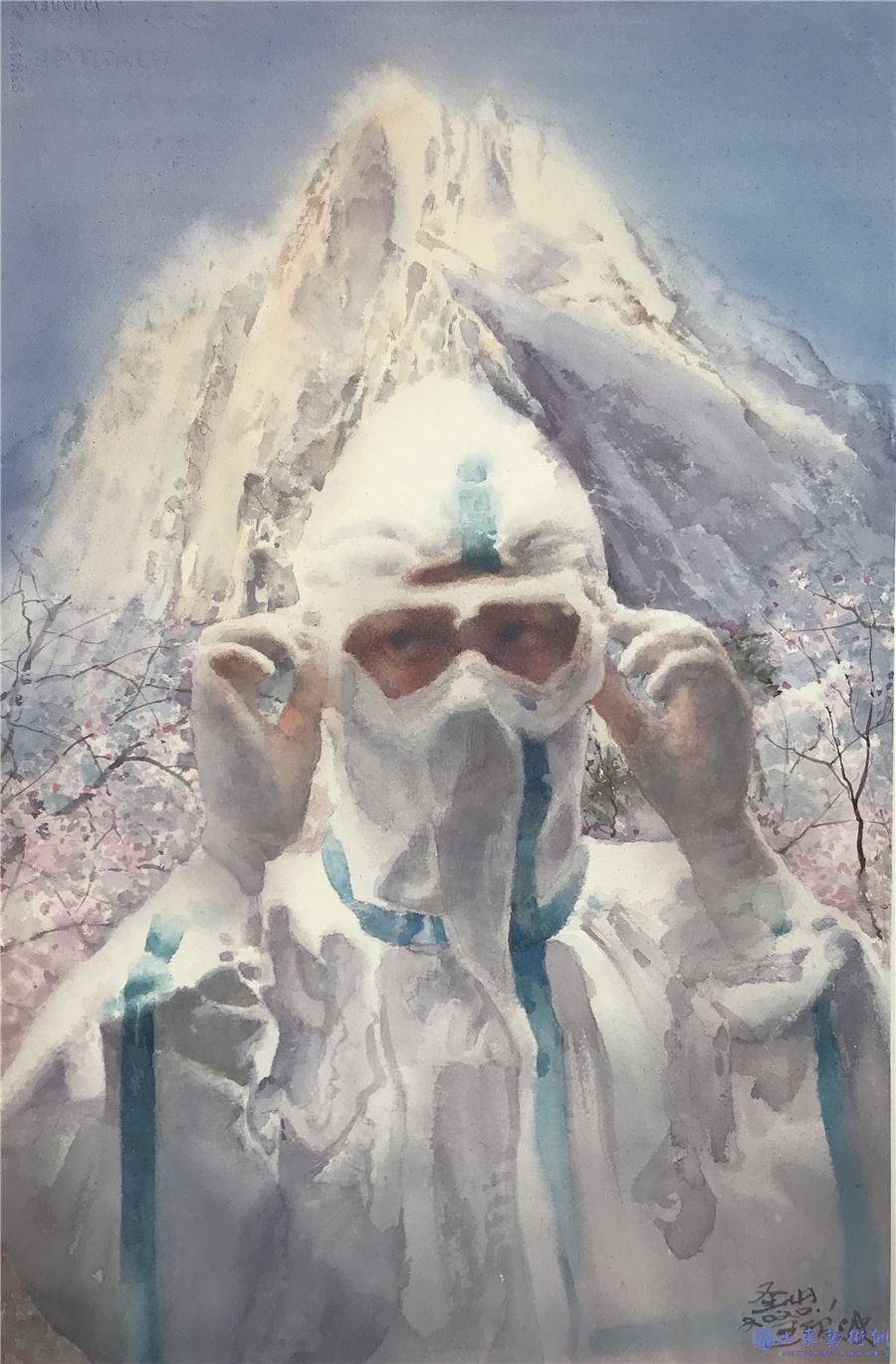 《圣山》 王绍波、纸本水彩、36x54cm、2020年1月创作。.jpg 《圣山》 王绍波、纸本水彩、36x54cm、2020年1月创作。.jpg