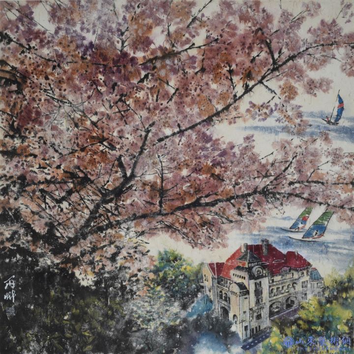岛城帆影  96cmx96cm.jpg