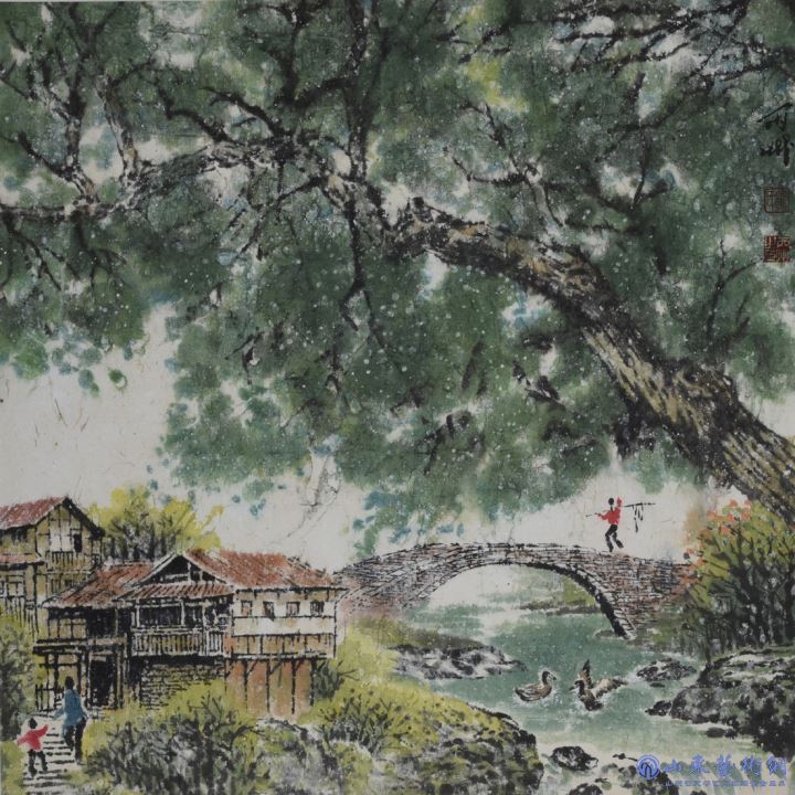 古镇春暖  70cmx70cm.jpg