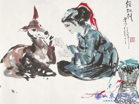 轻挑刺（中国画）　韦智仁.jpg