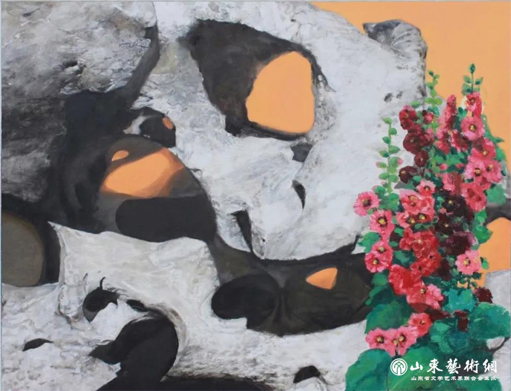 《费县奇石》油画 作者:郇继坤.jpg 《费县奇石》油画 作者:郇继坤.jpg