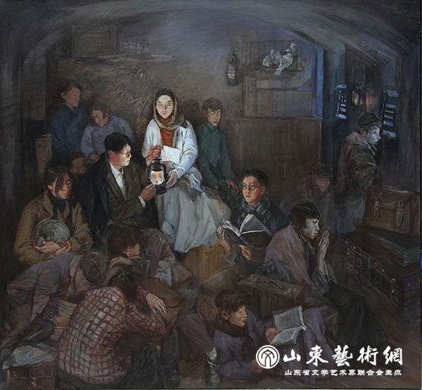6-陈欣茹 《烽火弦歌》200×215cm 油画 山东2.jpg 6-陈欣茹 《烽火弦歌》200×215cm 油画 山东2.jpg