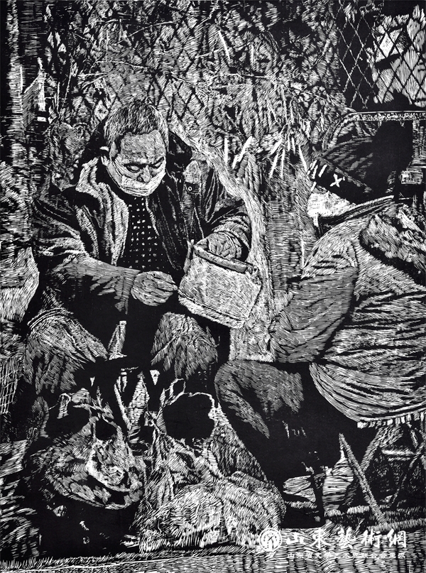 9-倪苏平 《社区党员志愿者》 版画 120cm×88cm 江苏.jpg 9-倪苏平 《社区党员志愿者》 版画 120cm×88cm 江苏.jpg