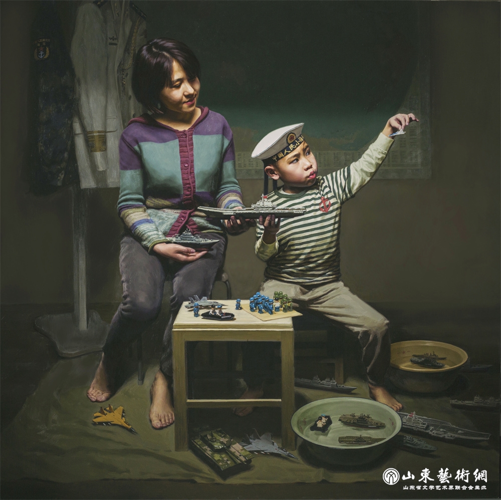 赵旸《蓝色畅想》160x160cm油画.jpg 赵旸《蓝色畅想》160x160cm油画.jpg