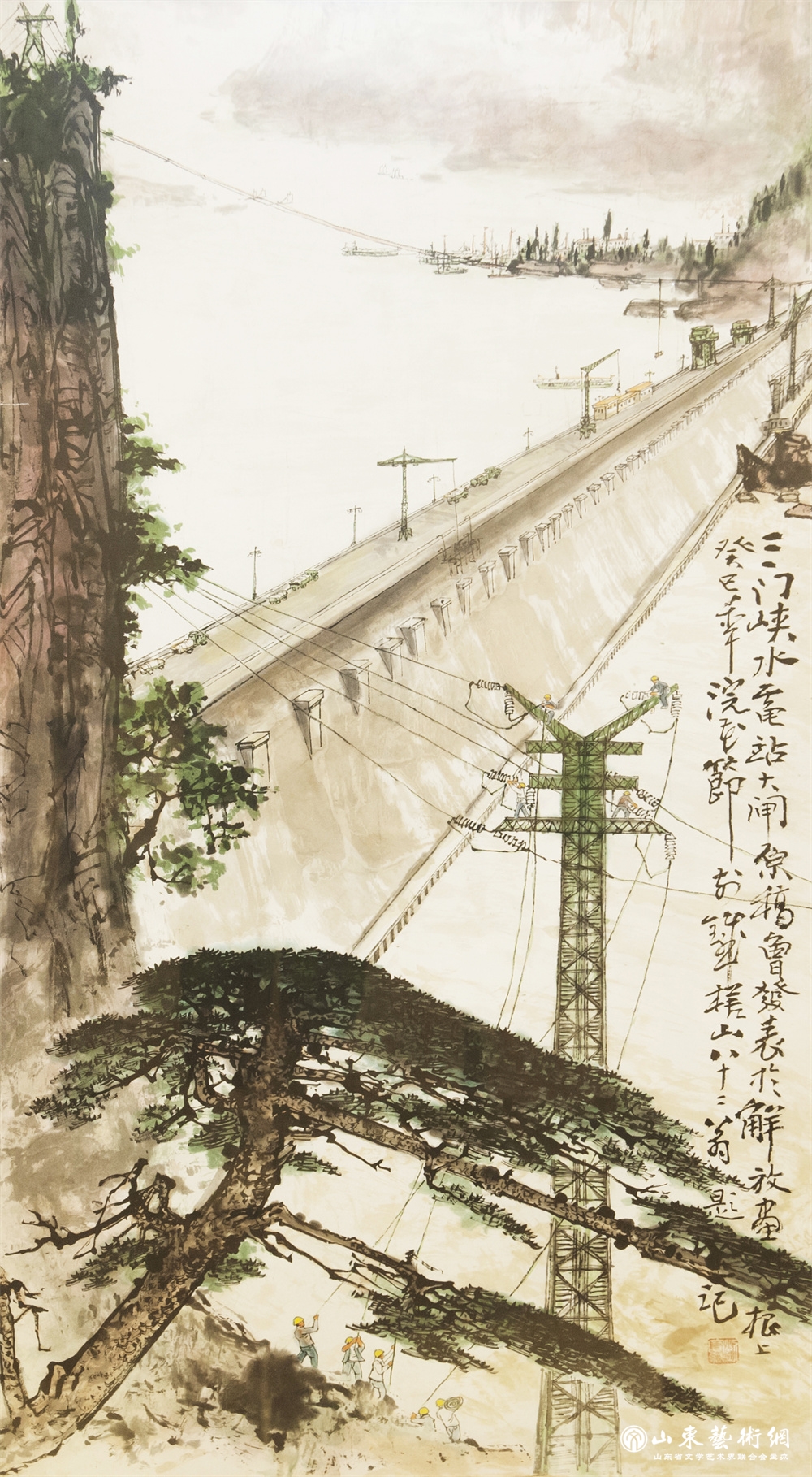 1刘宝纯《三门峡水电站大闸》中国画.jpg 1刘宝纯《三门峡水电站大闸》中国画.jpg