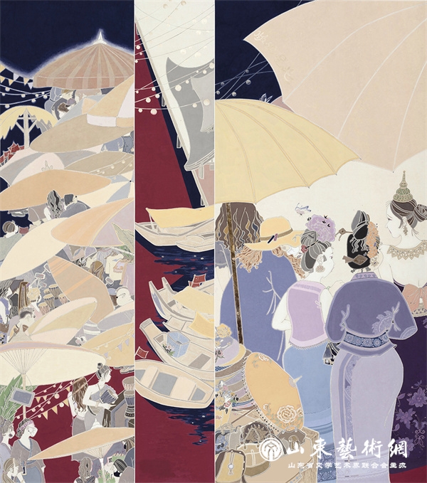 官鑫《澜沧江畔沁华灯》中国画.jpg 官鑫《澜沧江畔沁华灯》中国画.jpg