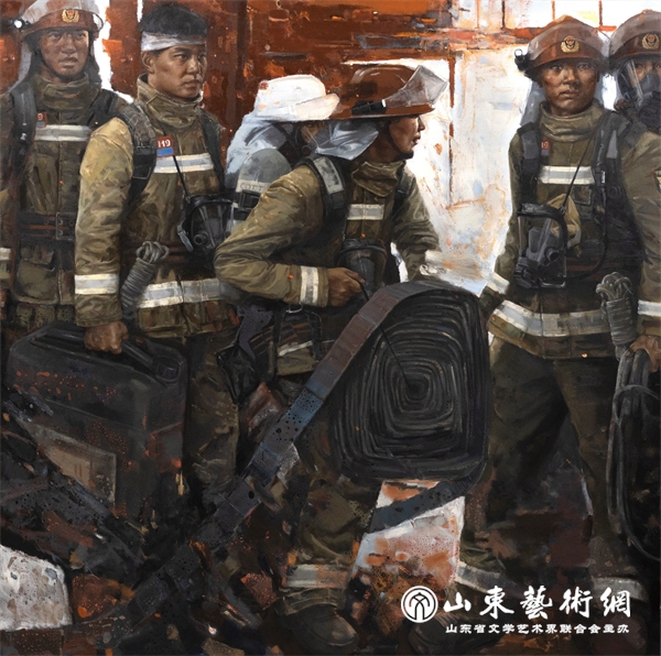 油画 孙晋鹏《守护》200×200cm.jpg
