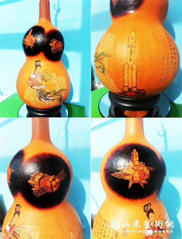 牛成元-葫芦烙画-《奔月》.jpg 牛成元-葫芦烙画-《奔月》.jpg