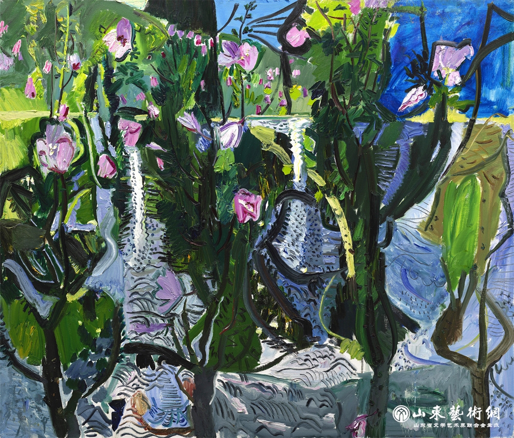 闫平 《海边的木槿花 》 油画 北京.jpg 闫平 《海边的木槿花 》 油画 北京.jpg