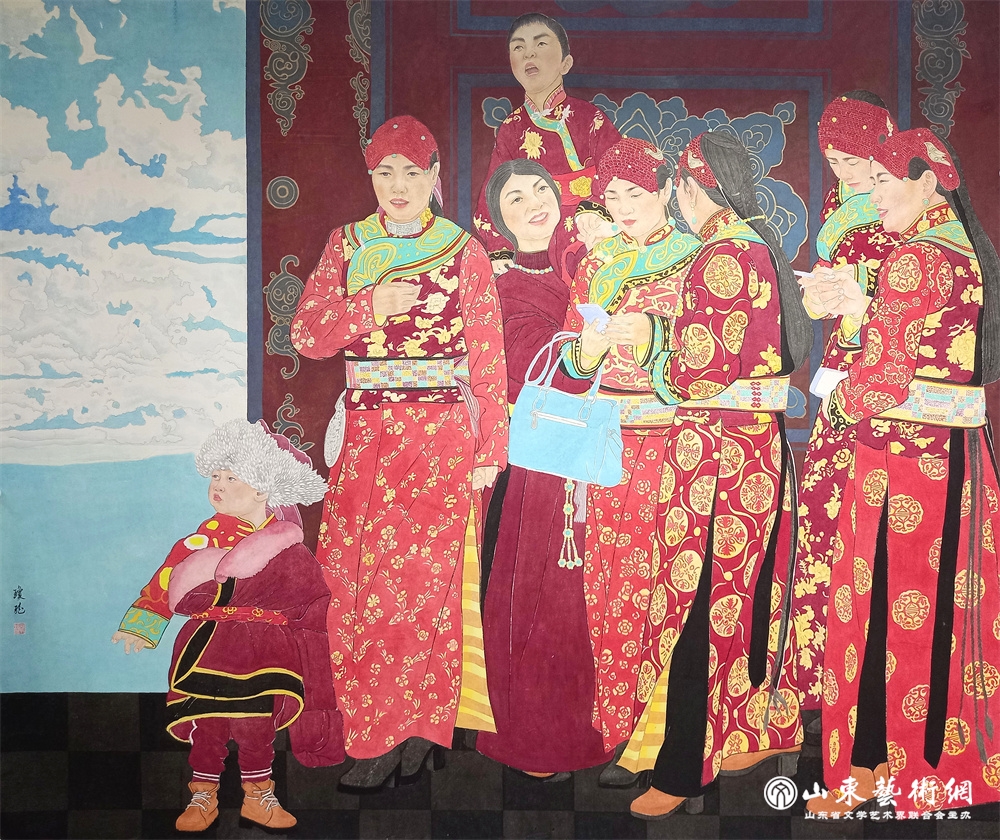 郑琼瑶 《觉乃族的幸福新天》中国画 香港.jpg 郑琼瑶 《觉乃族的幸福新天》中国画 香港.jpg